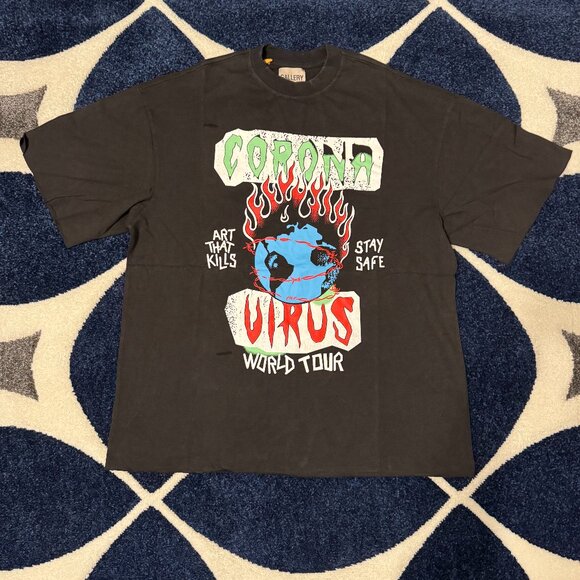 Gallery Dept Corona Virus Art That Kills Black Tee Mens Size Large - Picture 1 of 3